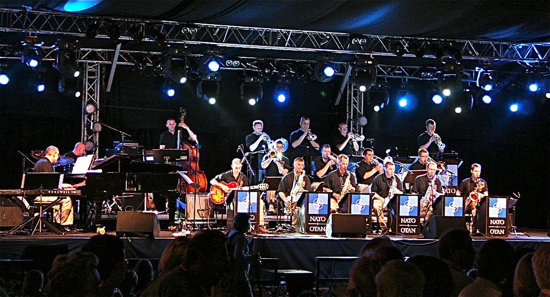 The NATO Jazz Orchestra performs at the Imatra, Finland, big band festival in July 2010.