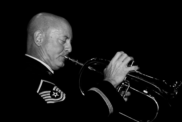MSgt Kerry Moffit performing as a member of the NATO Jazz Orchestra.