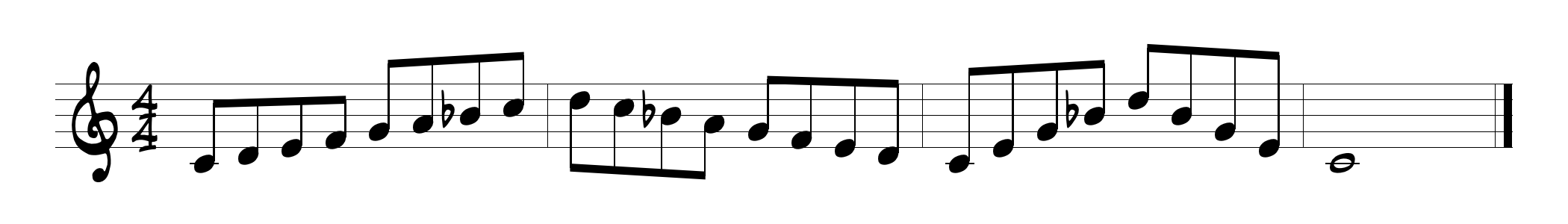 Dominant scale with arpeggio.