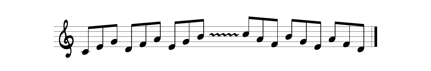 Dominant scale with arpeggio.