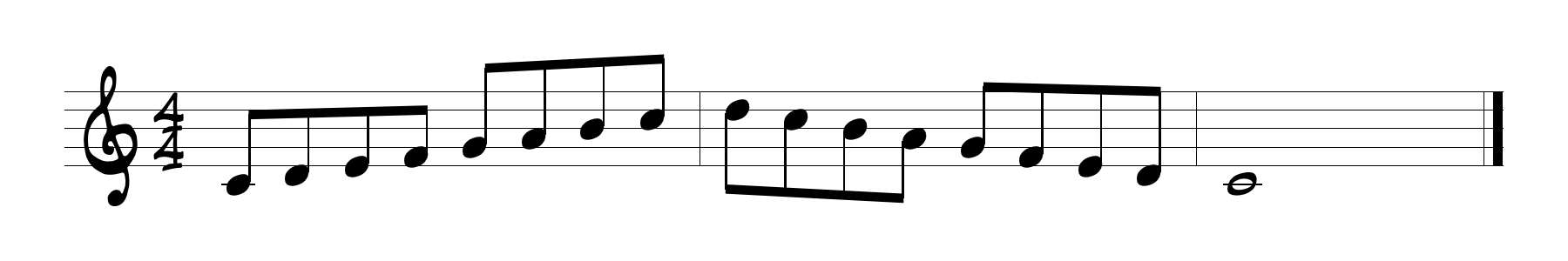 Not so boring major scale.