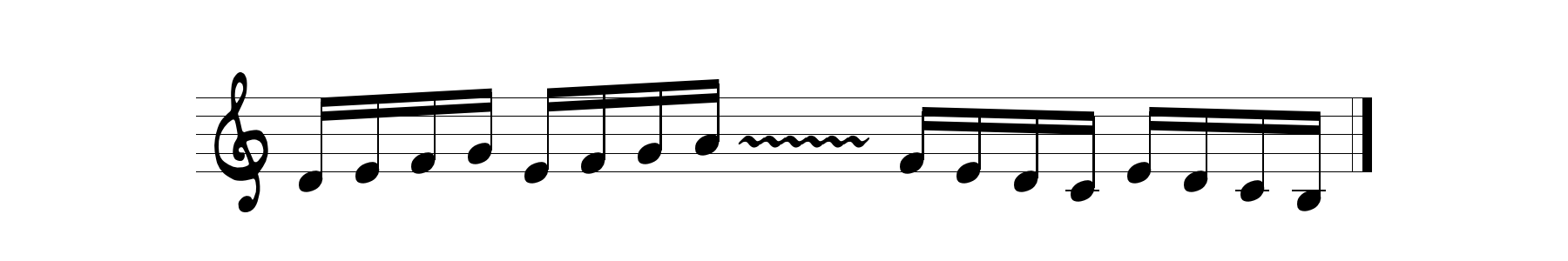 Basic 4 note pattern.